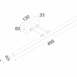LED Аплик за баня RIO месинг 3000к